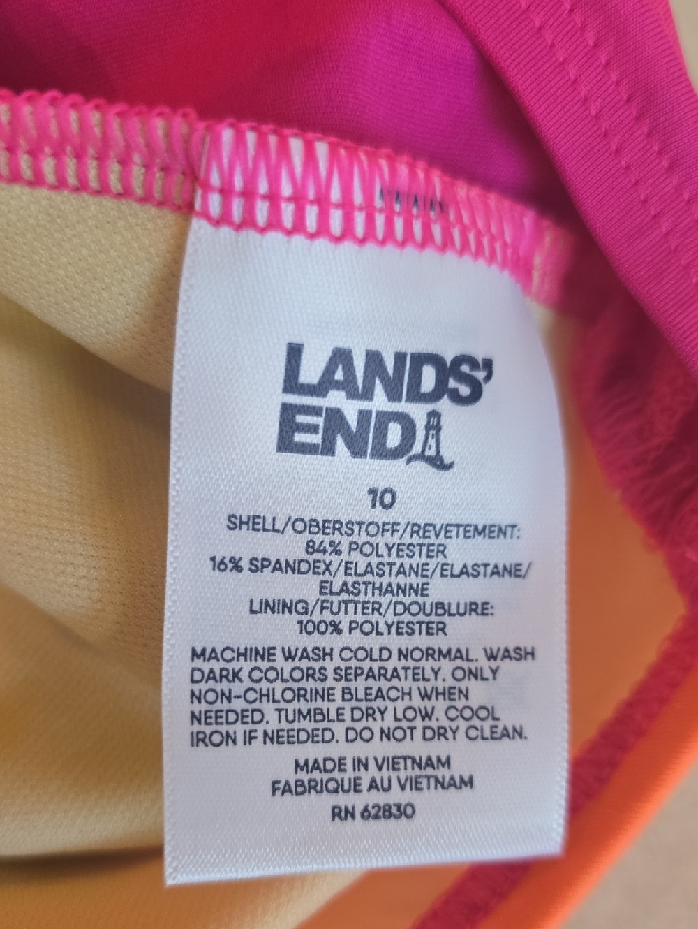 Lands' End Girls Tie Dye One Piece Swimsuit - Picture 4 of 6